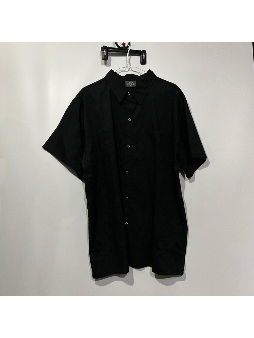 Chef Code Black Short Sleeve Button-Up Shirt XL